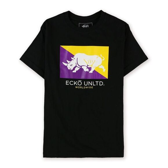 Ecko Unltd. Mens Core Flag Rhino Graphic T-Shirt, Black, NWT - Picture 1 of 1